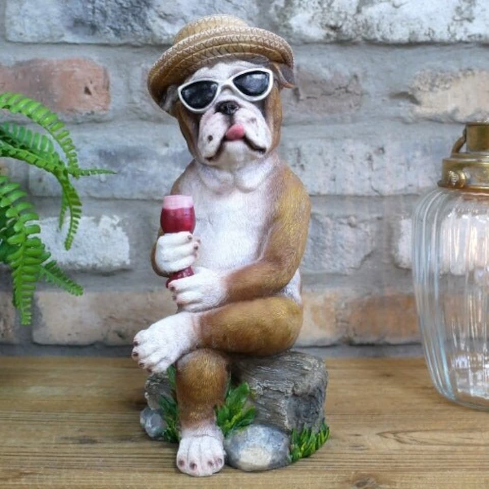 image 1 of Gifts Direct 2 U Holiday Bulldog Ornament | Brown