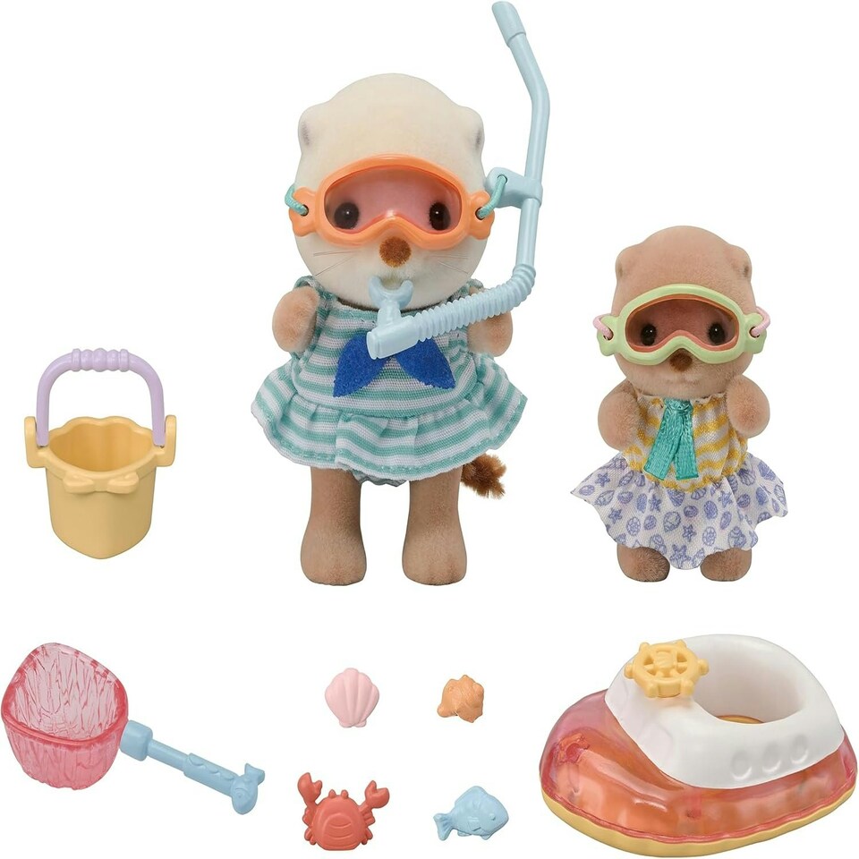 image 1 of Sylvanian Families - Sea Otter Sisters-Splashy Snorkel Set