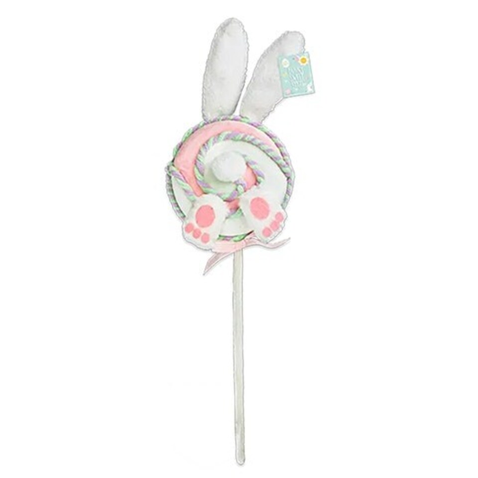 Easter Bunny Lollipop Sweet Shaped Plush Stake Decoration 65cm