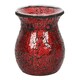 image 3 of Red Glass Crackle Oil Burner - 14cm
