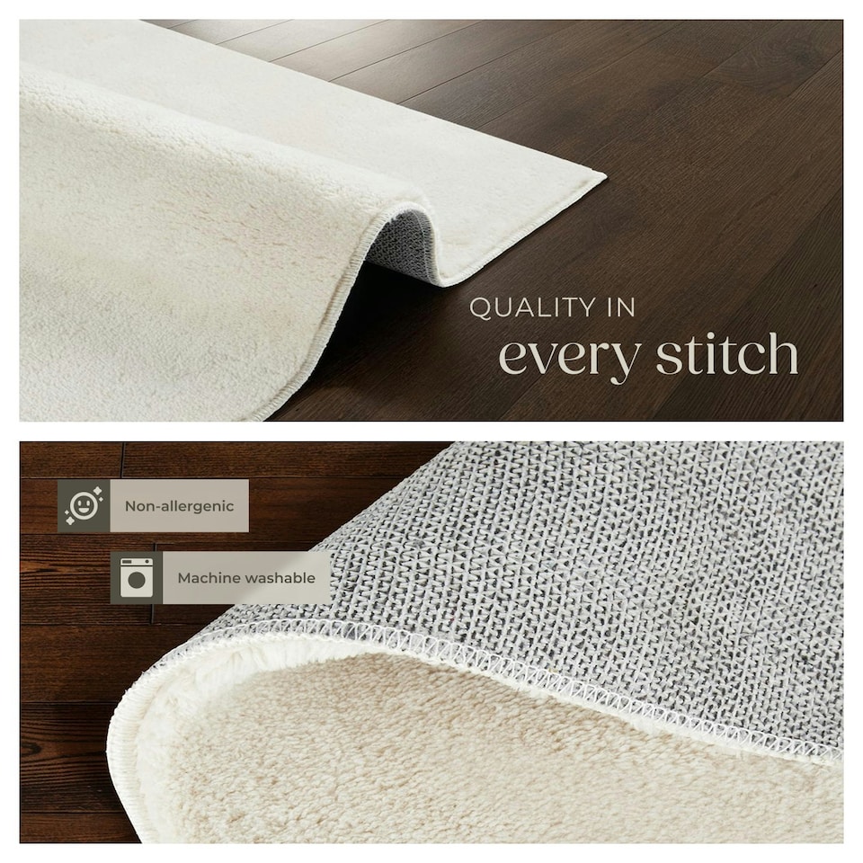 image 1 of Rug Zonelle - short pile and ultra-soft, rectangular or round Cream | 120 x 170 cm
