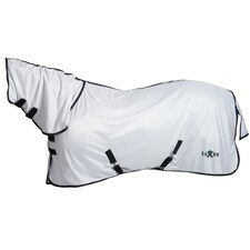 Saxon Mesh Combo Neck Turnout Rug - White/Navy - 5ft