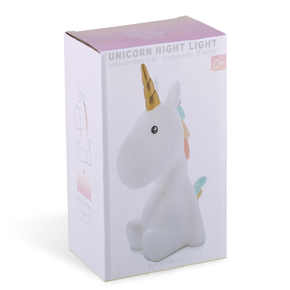 image 1 of Rechargeable Unicorn Night Light White