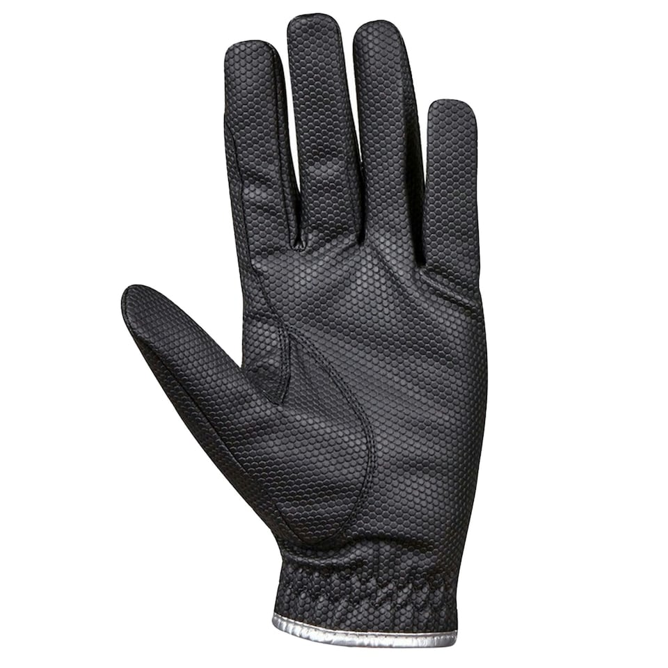 image 1 of Dublin Pro Everyday Riding Gloves - Black/Silver - XL | Black | XL