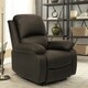 image 2 of Faux Leather Reclining Arm Chair In Brown