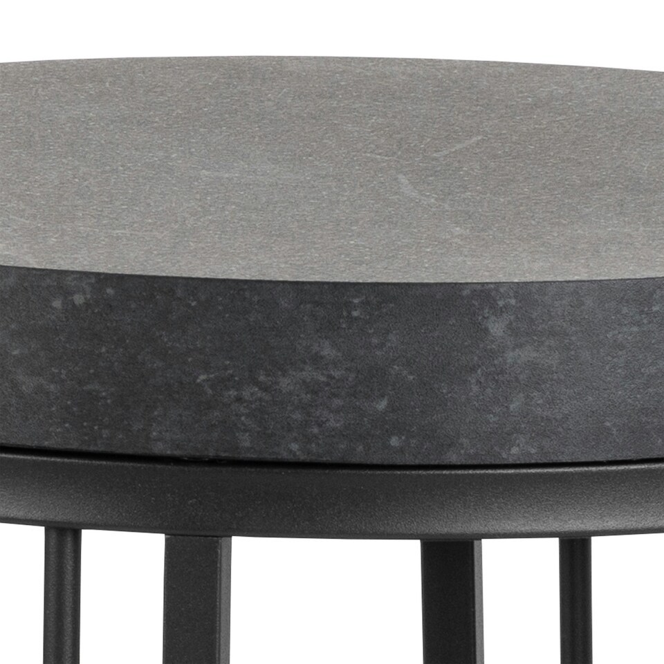 image 1 of Strington Round Bedside Table 1 Shelf in Matt Black Black