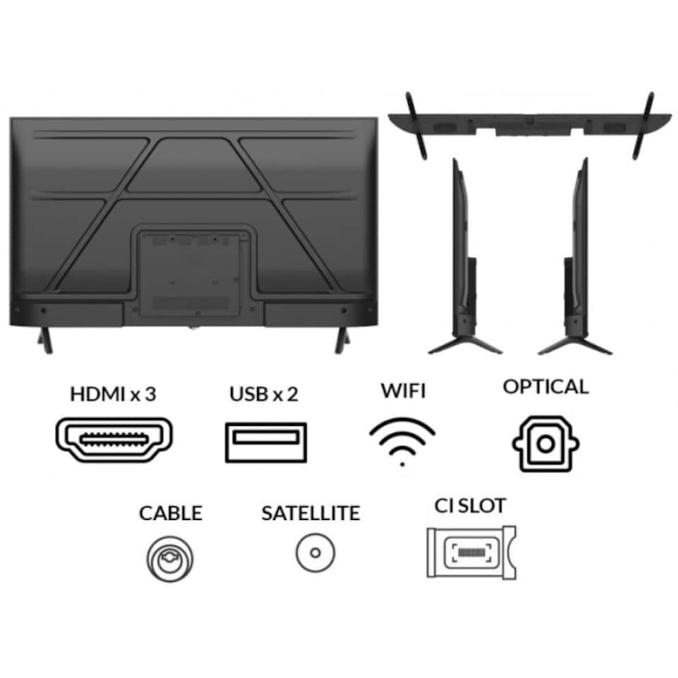 image 1 of HYE 40" Full HD 2K Tizen OS WiFi Frameless Smart TV - 40FHDS1008