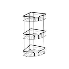 Showerdrape Dante Black Freestanding Corner Floor Caddy | Black | 1