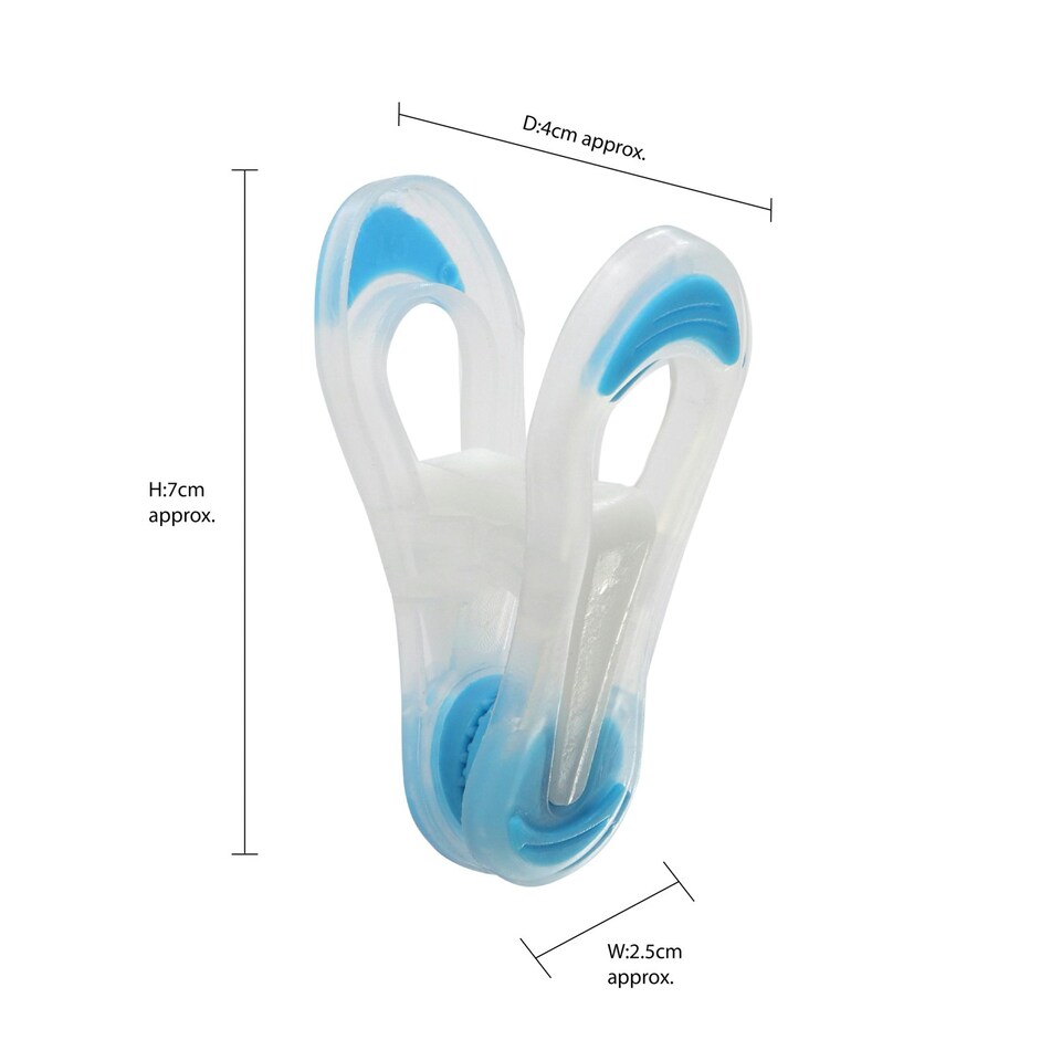 image 1 of JVL Plastic Peg Basket, Grey with 36 Prism Soft Touch Mini Plastic Pegs, Multi