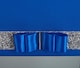 image 4 of FURNISHED Blackout Roller Blind with Silver Glitter Trim and Blue Bow Trimmable Window Shade | Blue | Blue | (W) 175cm x (L) 165cm