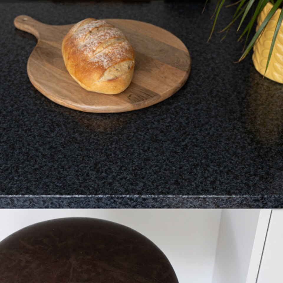image 1 of Sticky Back Plastic Granite Black Stone Effect Kitchen Self-adhesive Vinyl Wrap for Cupboards, Doors and Worktops 67.5cm x 10m - d-c-fix