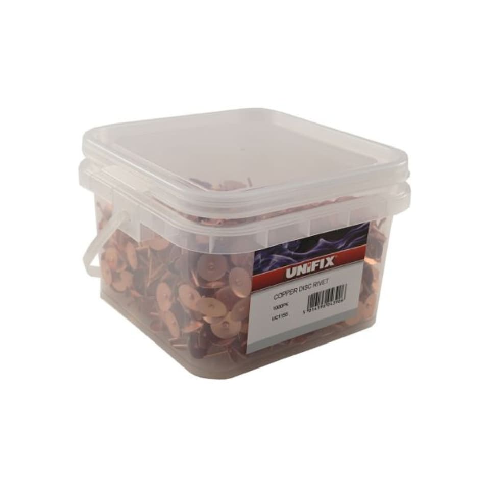 Unifix Copper Disc Rivets - 3/4Inch (20mm) - Tub of 1000 - - Tesco ...