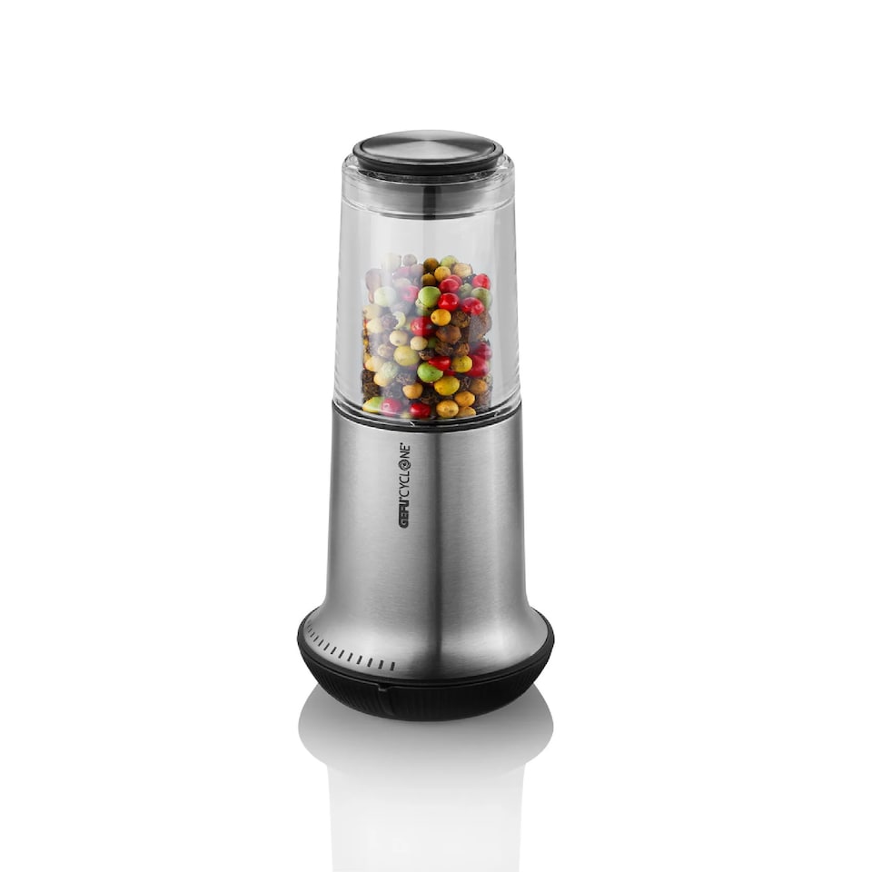 image 1 of GEFU X-Plosion Size M Premium Manual Salt or Pepper Mill Silver