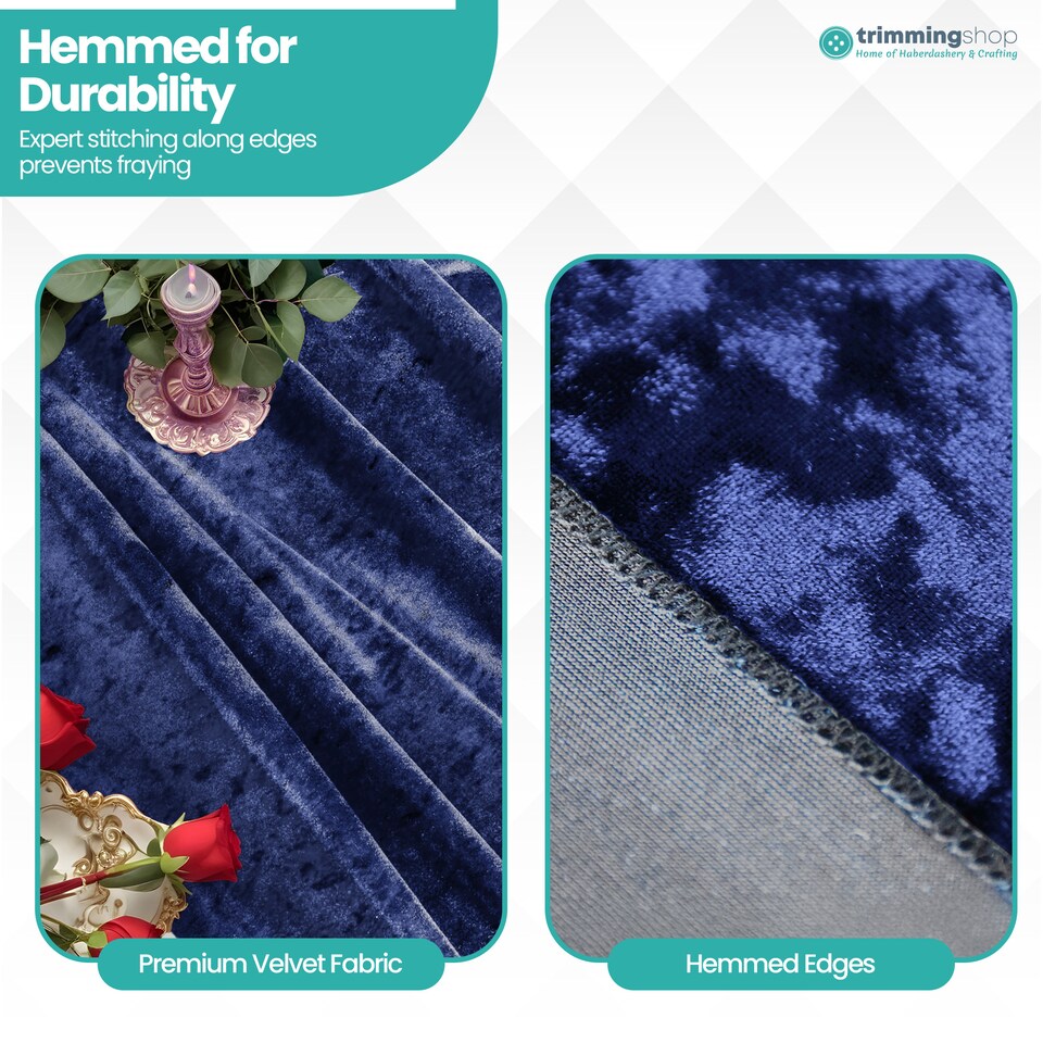 image 1 of Crushed Velvet Table Runner, Glitz Table Runners - 33 x 274cm