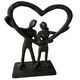 image 5 of Our Shared Heart - Cast Iron Couple Sculpture  A Beautiful Emblem of United Love & Devotion Profound Connection Shared Journey Loving Couple Gift Present