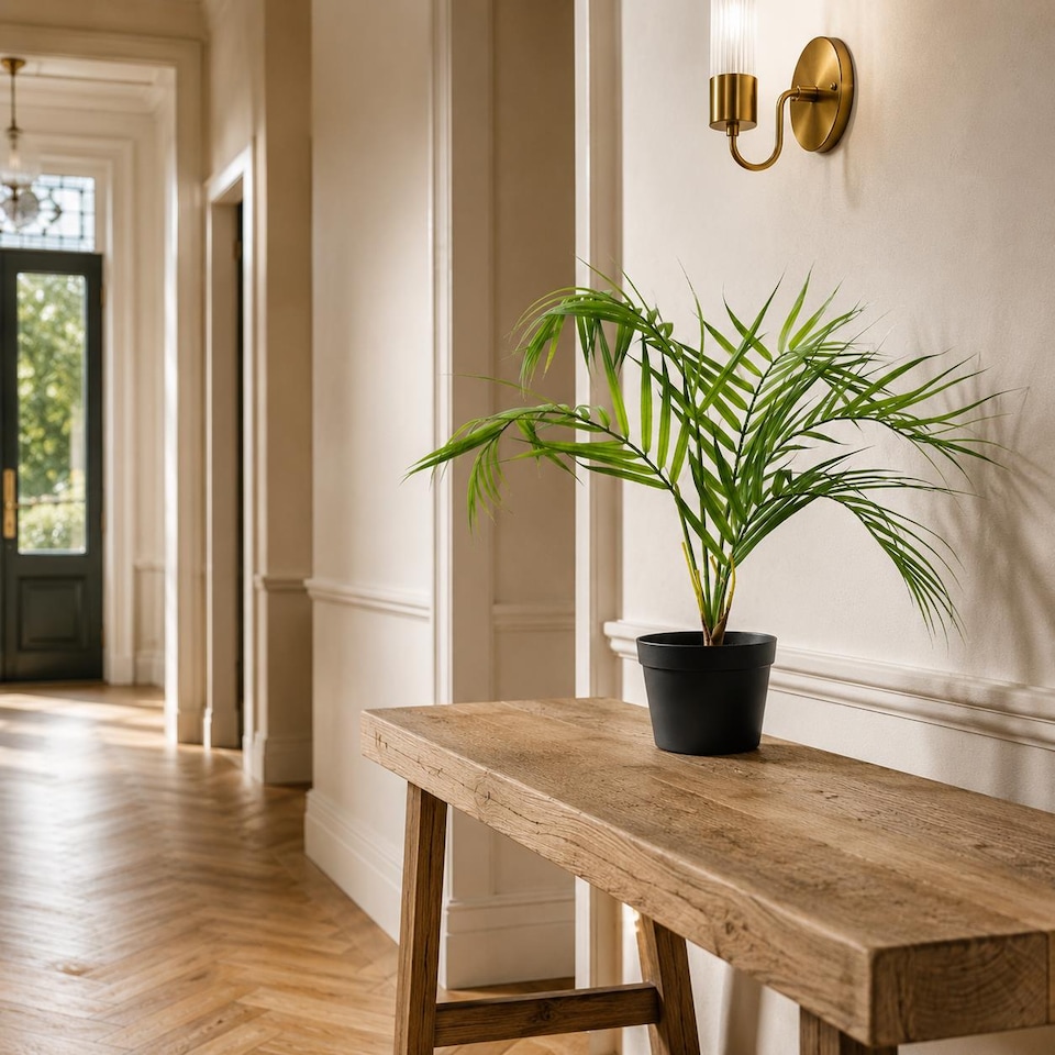 image 1 of 50cm Leaf Design UK Realistic Large Artificial Foliage Plant with Pot | Green | One Size