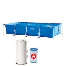 Intex Rectangular Frame Pool Set 300 X 200CM - Blue