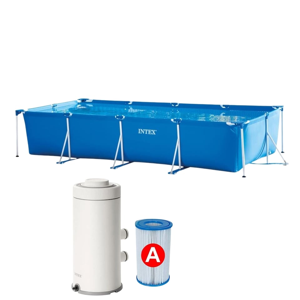 image 1 of Intex Rectangular Frame Pool Set 300 X 200CM - Blue