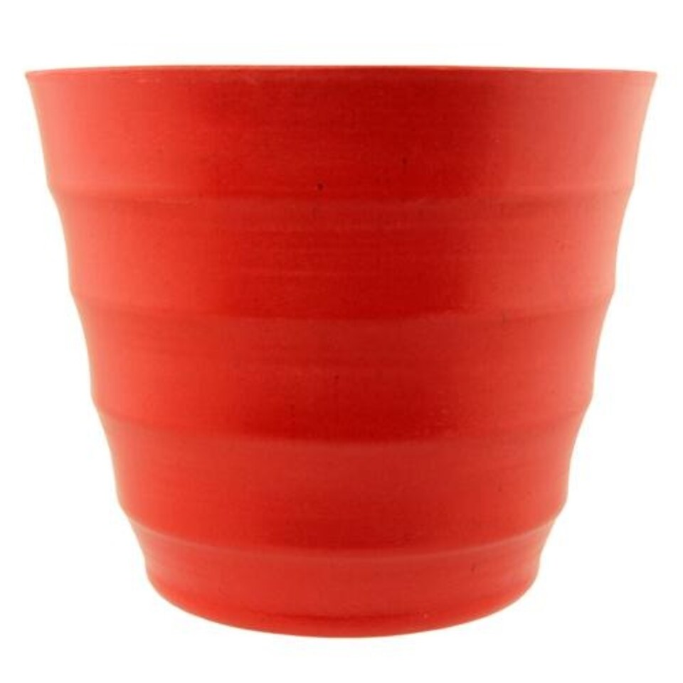 Colourful Bamboo Plant Pots 16.5cm | Red | 1