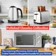 image 2 of Russell Hobbs Polished Classics Bundle Set with Kettle, 2 Slice Toaster, and Manual Microwave CLCSBNDL2SS