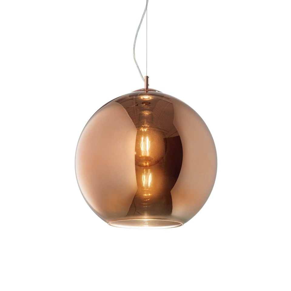 Nemo 1 Light Medium Dome Ceiling Pendant Copper, E27