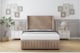 image 2 of Sloomy Marlborough Mink Naples Divan Bed Base 2 Drawers Foot-End With 54 Inch Wingback Headboard & 12 Inch Matching Footboard | Brown | Mink | Small Double | 1
