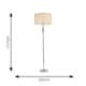 image 5 of ValueLights Marissa Natural Fabric Shade with Chrome Stacked Ball Floor Lamp | Cream