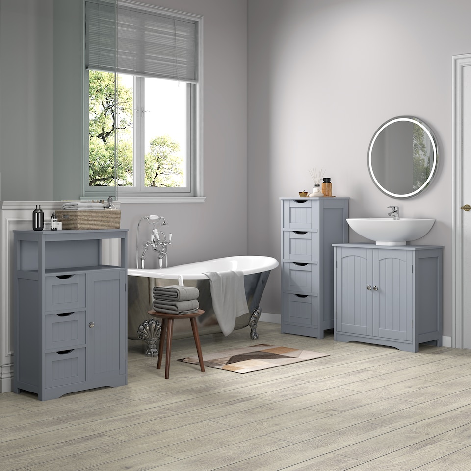 image 1 of MCC Direct Under Sink Bathroom Cabinet with Shelf Freestanding Storage Unit Colorado