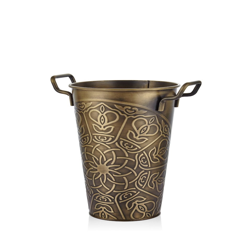 image 1 of Gold Vase - 40 cm (H) x 29 cm (W) x 22 cm (D)