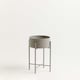 image 2 of Interiors by Premier Durable Large Grey Floor Standing Planter, Contemporary Outdoor Pot For Flowers, Sturdy Floor Planter Grey