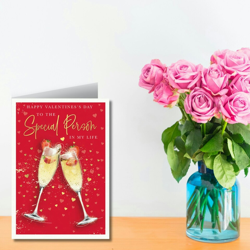 image 1 of Words 'n' Wishes Valentine Day Card for a Special Person, 23.5 x 16.5 cm,