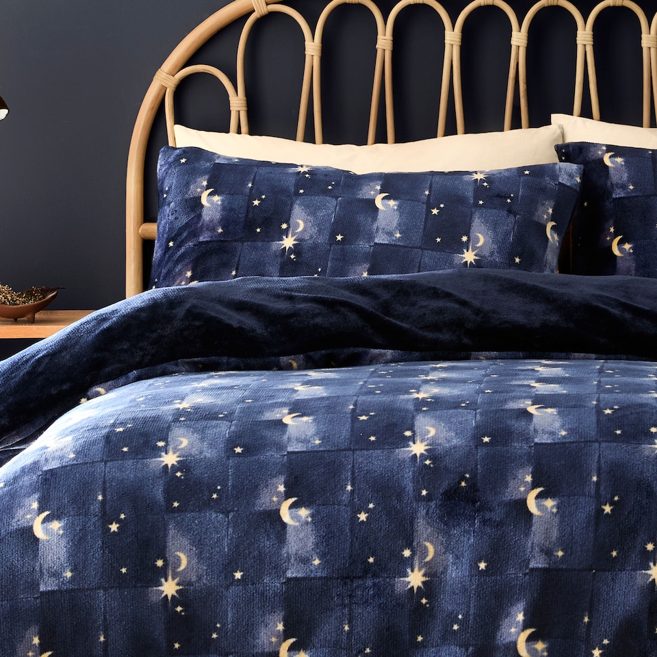 image 1 of Fusion Cosmic Star Duvet Cover Set Navy
