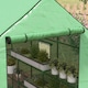 image 9 of Outsunny Walk-in Outdoor Green House with Door and Mesh Windows, Green