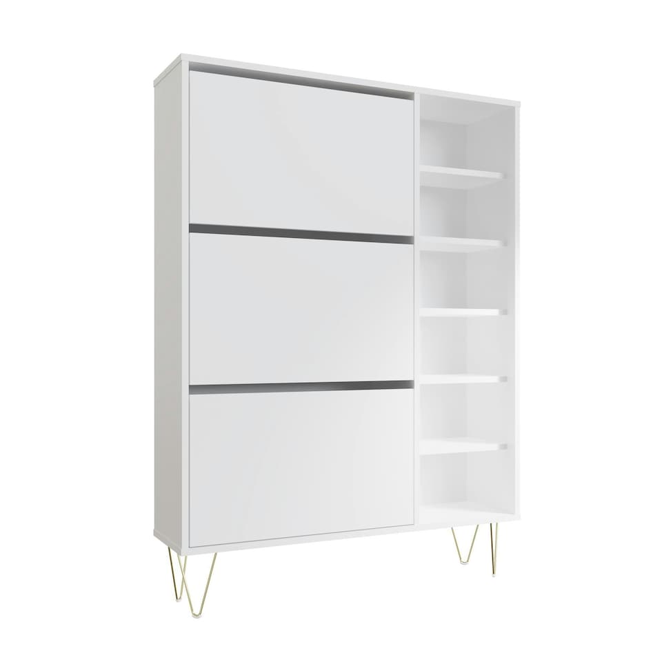image 1 of 3 Drawer Shoe Cabinet
