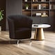 image 1 of Interiors by Premier Black Tub Chair, Stylish Office Chair, Classy Velvet Chair,  Round Velvet Upholstery Chair for Lounge