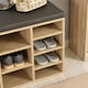 image 9 of HOMCOM Multi-Storage Shoe Rack 14 Compartments Cushion Moving Shelves Home Brown Yellow