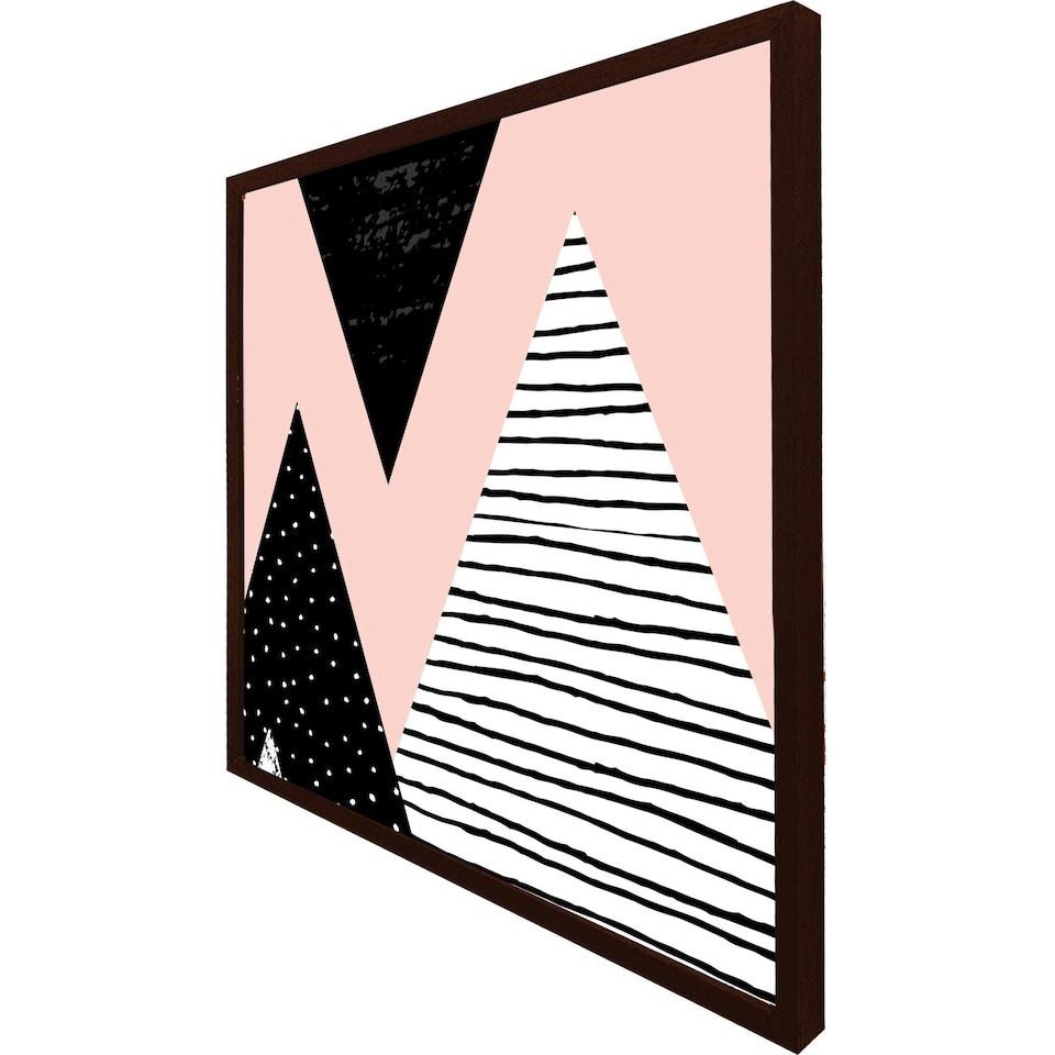 image 1 of Geometric triangles (Picture Frame) Brown | Oak | XL