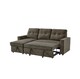 image 1 of Reegan L-Shaped Universal Corner Sofa Bed with Hidden Storage - Taupe | Brown | Taupe | Three Seater | 1
