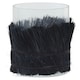 image 1 of Interiors by Premier Modern Black Candle Holder, Coastal Styled Medium Candle Holder, Natural Black and Round Glass Candle Holder Black