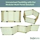 image 5 of Safetots Wooden Multi Panel Fire Surround, 68cm Deep x 200cm Wide, Natural Wood, 76cm Tall, Baby and Toddler Fire Guard, Safety Barrier for Fireplaces
