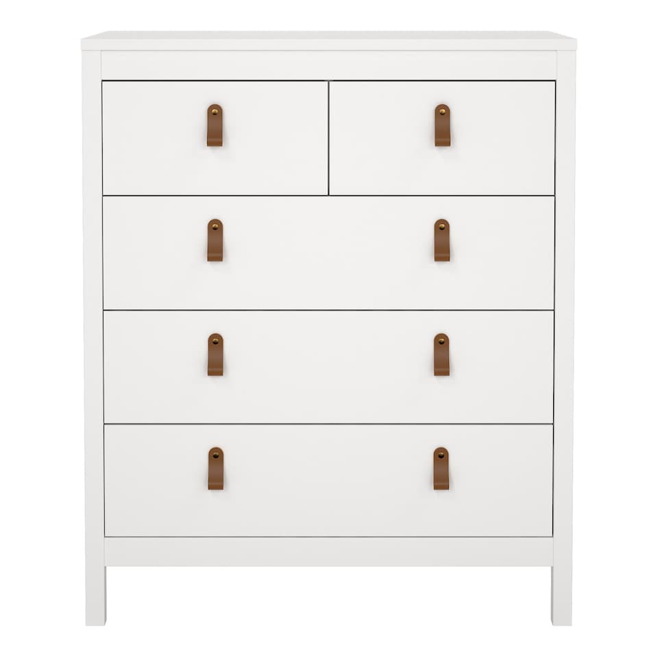 image 1 of Barcelona Chest 3+2 Drawers in White