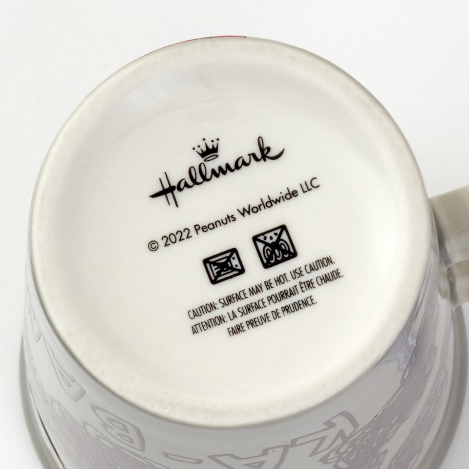 image 1 of Hallmark Peanuts Snoopy Colour Changing Ceramic Travel Mug with Lid