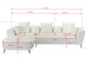 image 6 of The 3 Seater Nova Lounger Left Corner Sofa in Grey or Cream | Cream | One Size