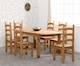 image 2 of Corona Extending Dining Set(6 Chairs) - Distressed Waxed Pine | Brown | 7