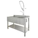 image 1 of KuKoo Commercial Sink & Pre-Rinse Tap - Left Hand Drainer Silver