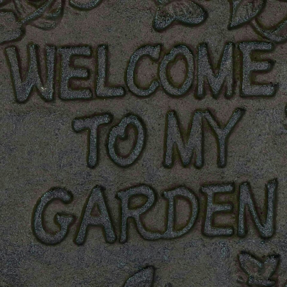 image 1 of Welcome To My Garden Cast Iron Sign Plaque Door Wall House Gate Fence