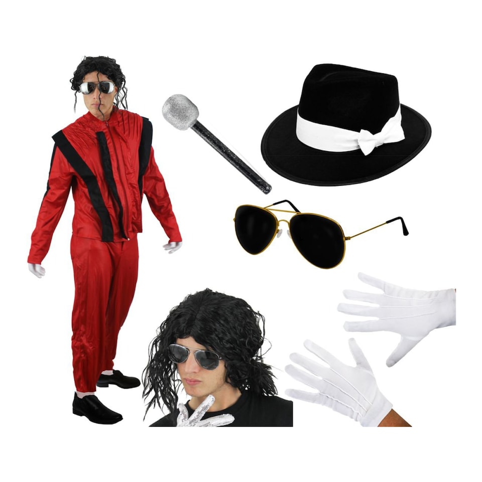 image 1 of Deluxe King of Pop Costume 6 Pcs | Multi | M