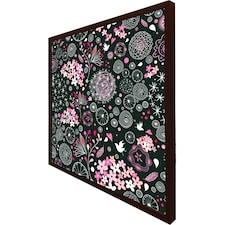 Different flowers, shapes & birds (Picture Frame) Brown | M