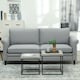 image 8 of HOMCOM Modern 3 Seater Sofa for Living Room, Fabric Couch Settee, Grey 