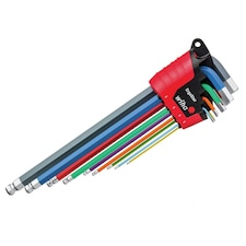 Wiha Ergostar Colour Hex Ball End L-key Set, 9 Piece - Multi Colour - One Size